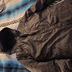 Columbia Womens's Dark Gray Patterned Performance Ski Jacket